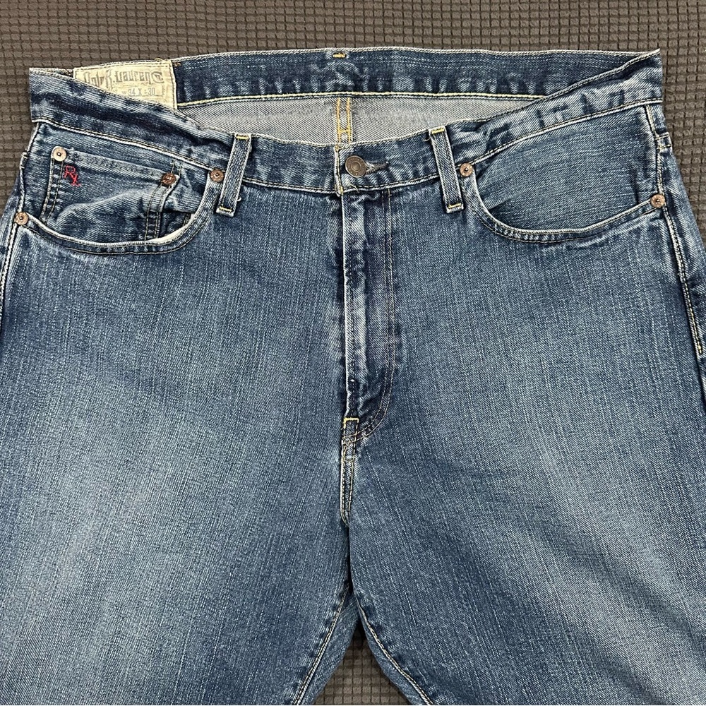 Polo Ralph Lauren Cortlandt 300 Jeans Mens 34x30 Blue USA Straight Leg Denim - Picture 2 of 9